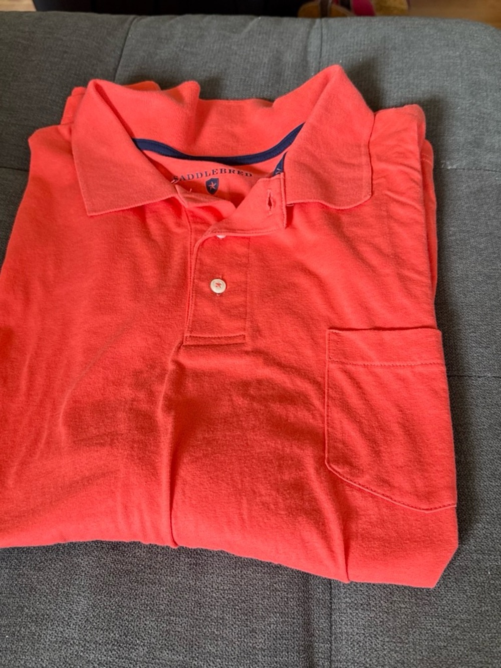 Saddlebred Men's Coral-Red Polo Shirt